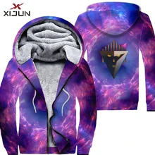 Xijun Hoodie Men 3D Hoodies Sweatshirts Man Winter Double Fleece Coats Men's Zipper Jackets Casual Tracksuits Custom made Logo