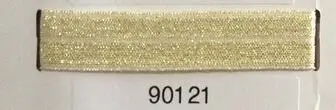 5/" 15 мм Серебряная или Золотая блестящая металлическая лента, эластичная лента, эластичная лента, повязка на голову, лента для волос MF15 - Цвет: gold metallic white