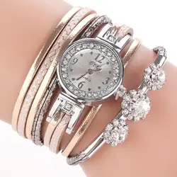 Для женщин ремешок часы для Best подарки прочный кварцевые модные наручные часы подарок замечательный часы дропшиппинг