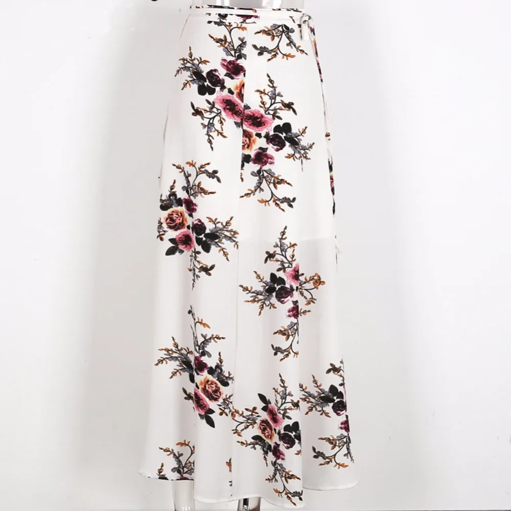 Boho High Waist Long Maxi Asymmetrical Skirt Dress_6