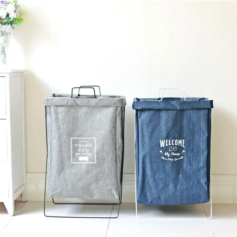 Online Cesta de lavandería grande impermeable cesta de almacenamiento para el hogar de baño bolsas de lavandería ropa sucia bolsas de almacenamiento estante de almacenamiento