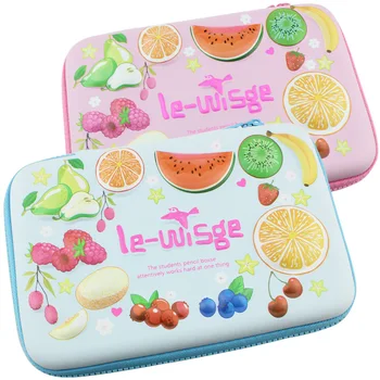 

kawaii Pen boxes the girl for school Pencil case big Pen holder cartoon fruit plus Pencil bag School supplies The office Pen bag