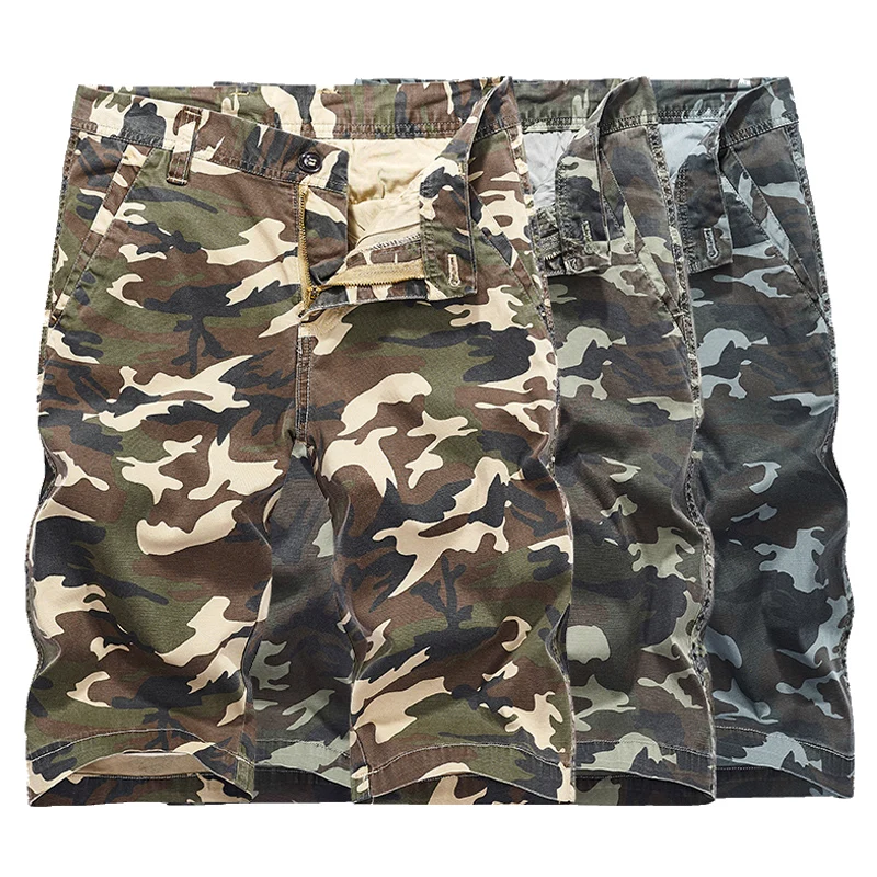 

Camouflage Camo Cargo Shorts Men 2019 Fashion Mens Casual Shorts Male Loose Work Shorts Man Military Short Pants Plus Size 29-38