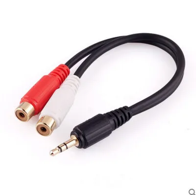 Аудиокабели 3 5 мм штекер 2 RCA гнездо стерео адаптер кабель для HDTV ПК MP3 CD плеер