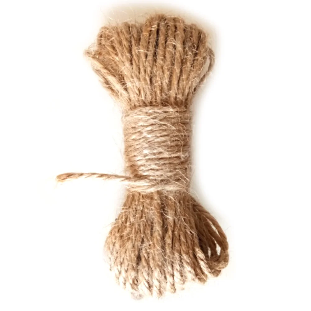 

10 meter/lot 2mm Natural Hemp Rope DIY Tag Label Hang Rope Wedding Home Accessories Decorative Twine Jute String Gardening Cord