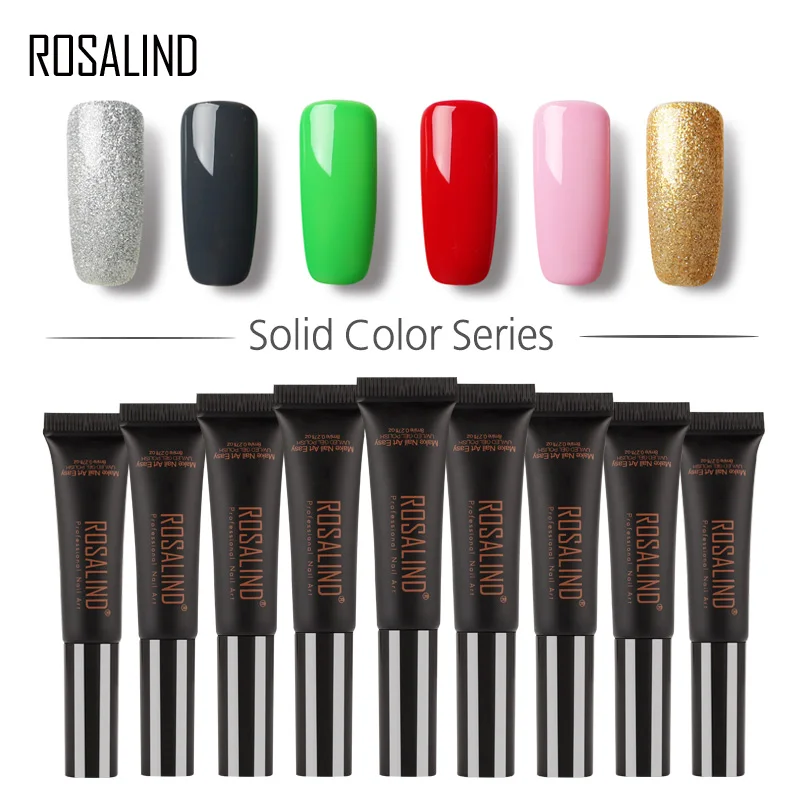 

ROSALIND Gel 1 Solid Color 8ML Dawdler Gel Nail Polish 01-30 UV LED Gel Varnishes Design Of Nail Art Primer Gel Lacquer Manicure