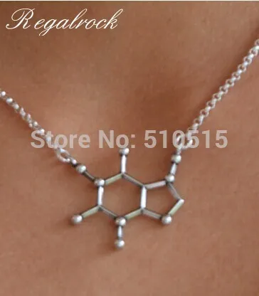 Ожерелье с подвеской из молекулы кофеина Regalrock|pendant necklace|necklace necklacecaffeine molecule necklace |