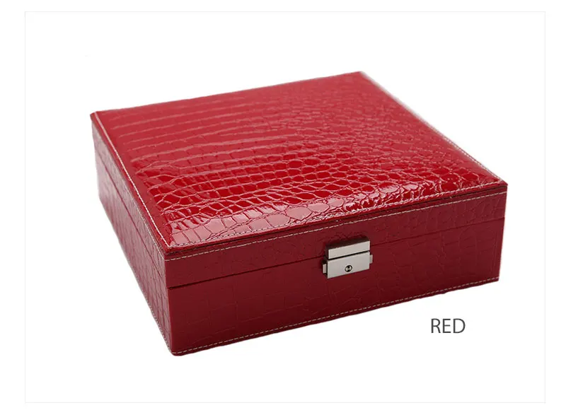 2019 г. новые модные кожаные Jewelry Box Роскошные Подарочная коробка для ювелирных изделий упаковка для показа большой Изысканный Макияж Дело