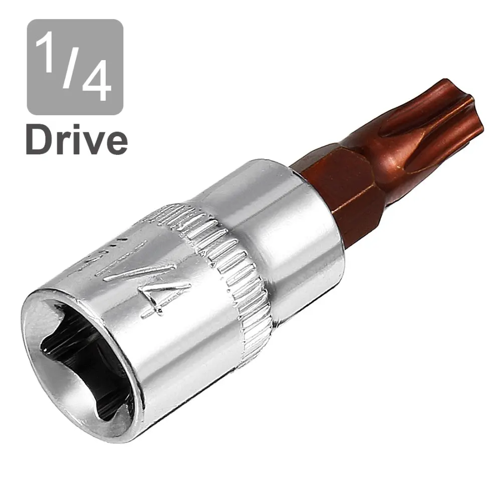UXCELL 2 шт. 1/4 дюймовый накопитель T30 Torx Бит гнездо S2 Сталь для затяжки болтов гаек DIY