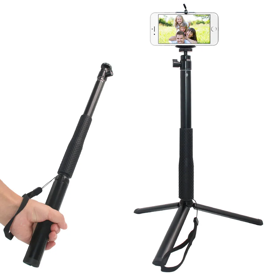 

Camera Tripod Selfie Stick For Gopro monopod stand Self Pole Sports Camera Accessories For iPhone X 8 Smartphone Selfie Sticks