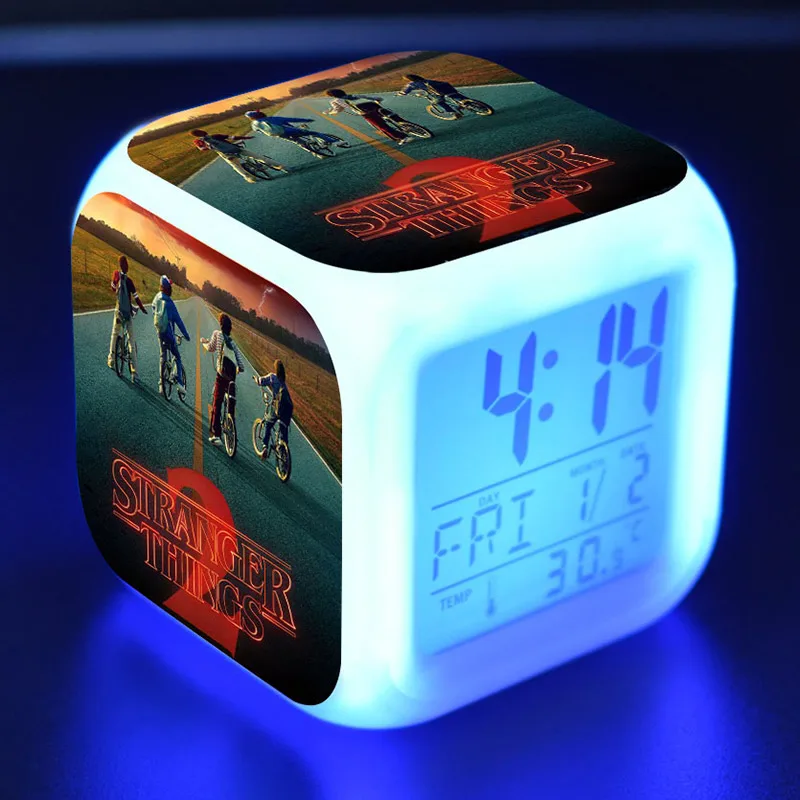 Необычные вещи Figma светодиодный Будильник красочный сенсорный светильник настольные часы странные вещи Одиннадцать фигурок игрушки для мальчиков - Цвет: New2