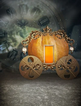 

Fairy tale Vinyl Photography Background Computed Printed Pumpkin Carriage Children newborn Backdrops for Photo Studio