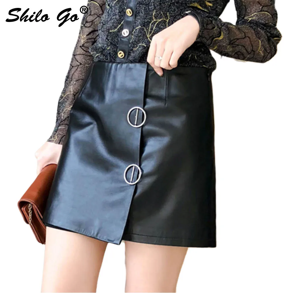 Leather Skirts Womens Spring Fashion sheepskin genuine leather Skirts