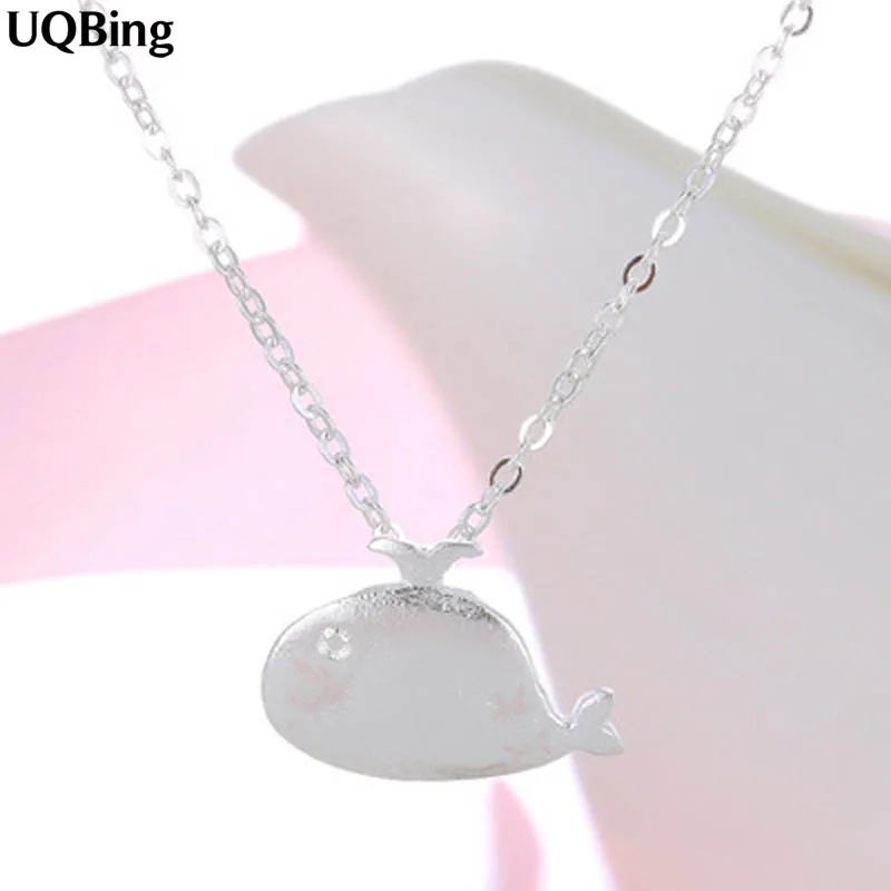 

925 Sterling Silver Necklaces Pure Sterling Silver Fish Pendant Necklace Jewelry Collar Colar de Plata