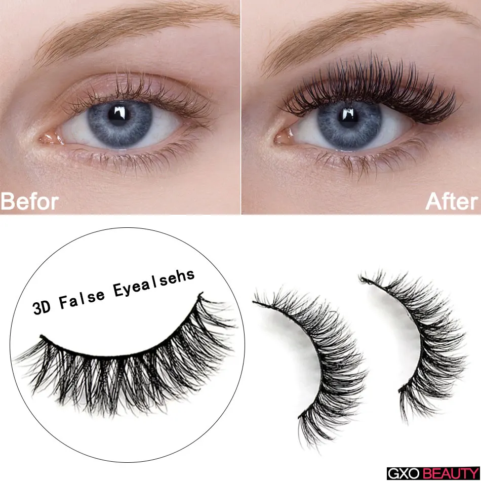 GXO BEAUTY Mink Lashes 3D Real Mink Eyelashes Natural Handmade False