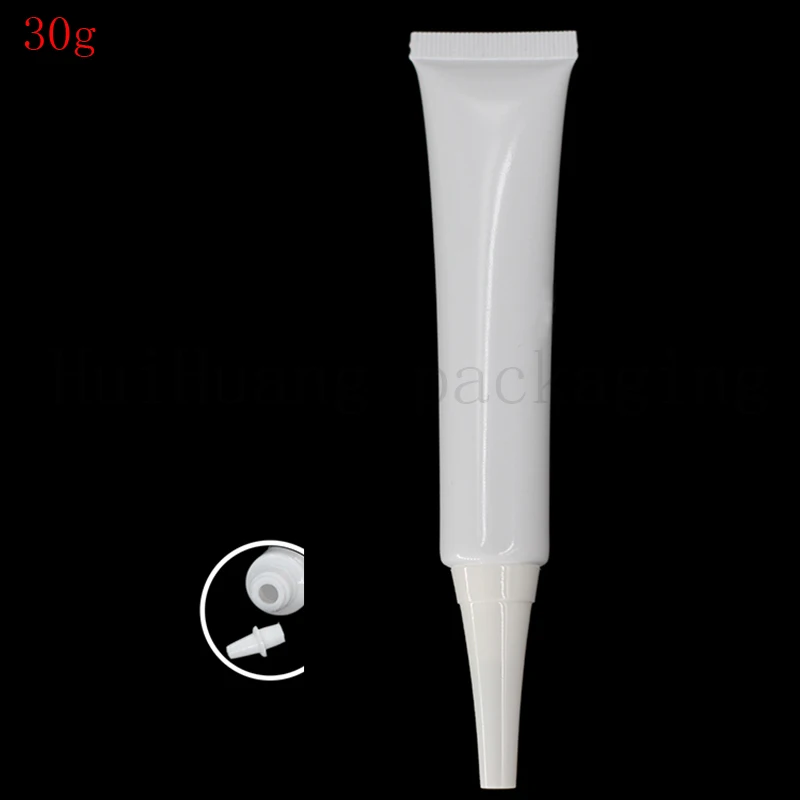 

50pcs 30g Mini White Plastic Soft Bottle Cosmetics Facial Cleanser Cream Empty Squeeze Tube Shampoo Lotion Refillable Bottles