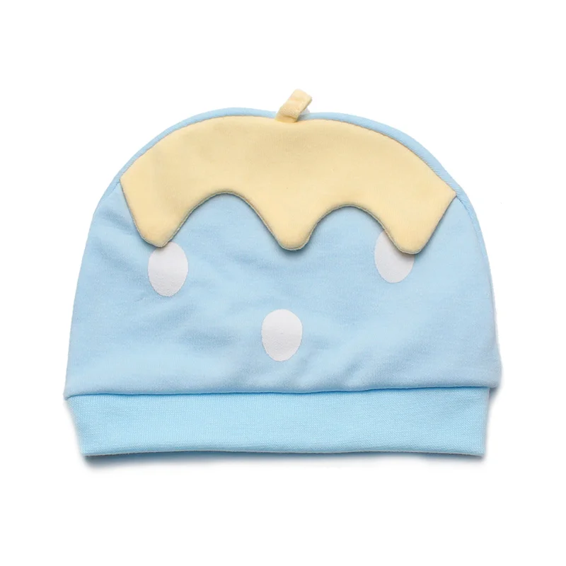 Cute Newborn Hats Strawberry Print Baby Tire Caps Cotton Boys Girls Cap Candy Color Baby Hat Spring Summer Newborn Tire Hat  (7)