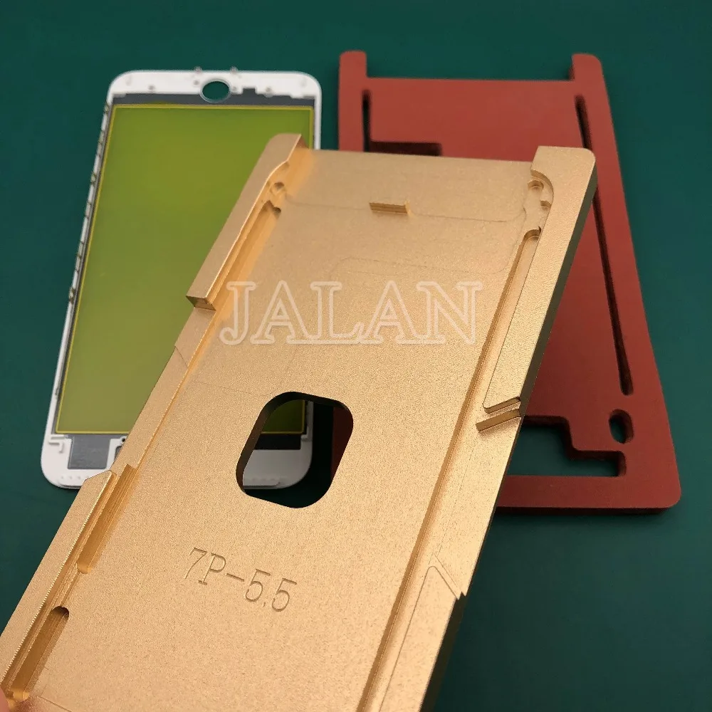 

Precision aluminium mold For iphone 7 plus front glass with frame bezel position lcd display screen laminating repair