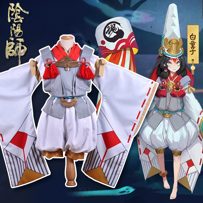 Аниме! Кимоно Onmyoji Shirodooji красивая форма карнавальный костюм на Хэллоуин наряд для