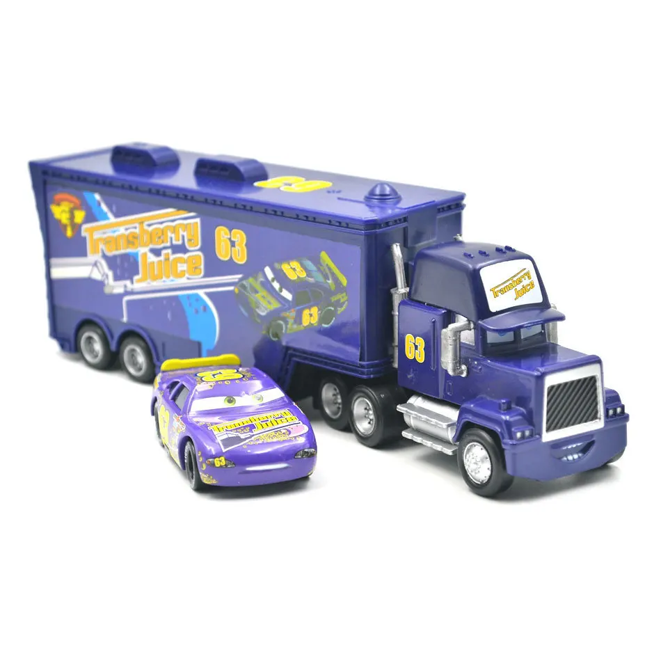 Disney Pixar Cars 2 3 игрушки Молния Маккуин Джексон шторм Мак Uncletruck King 1:55 автомобиль из литого металла детей подарок на день рождения