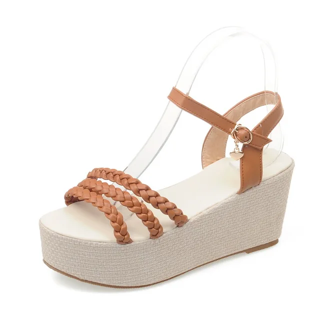 checkered platform sandals