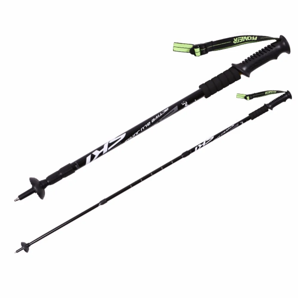 Varas de Alumínio Durável para Caminhadas ao ar Escalada de Trekking Mounchain Pólos Trekking Anti-choque Caminhadas Livre 2 Pcs 3 Esporte e Lazer