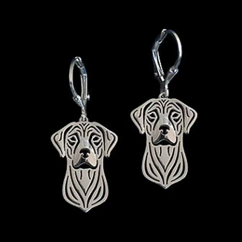 

2018 New Arrival Women's Alloy Pet Earrings Jewelry Rhodesian Ridgeback Earrings Drop Shipping