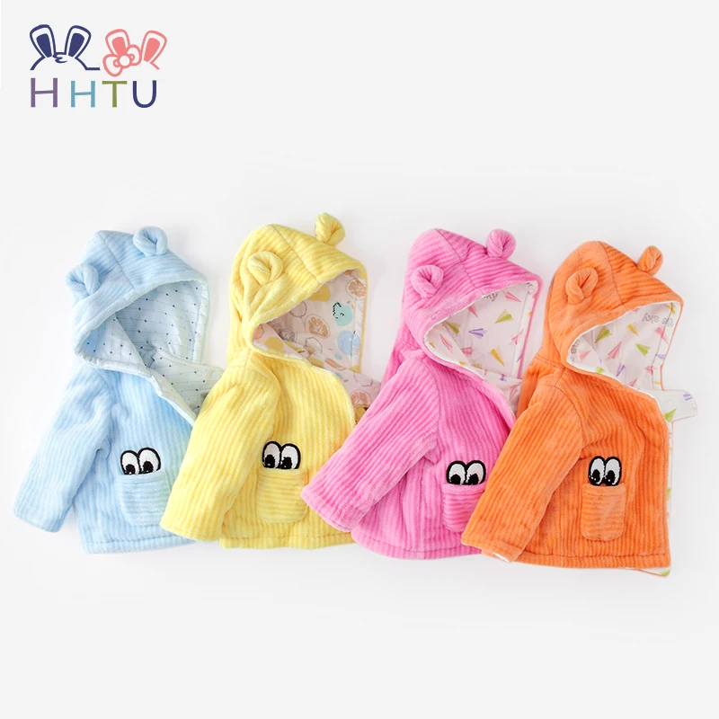  HHTU Baby Coat Warm Thick Flannel Clothes Autumn Winter Kid Outwear Infants Boys Girls Rabbit Hoode