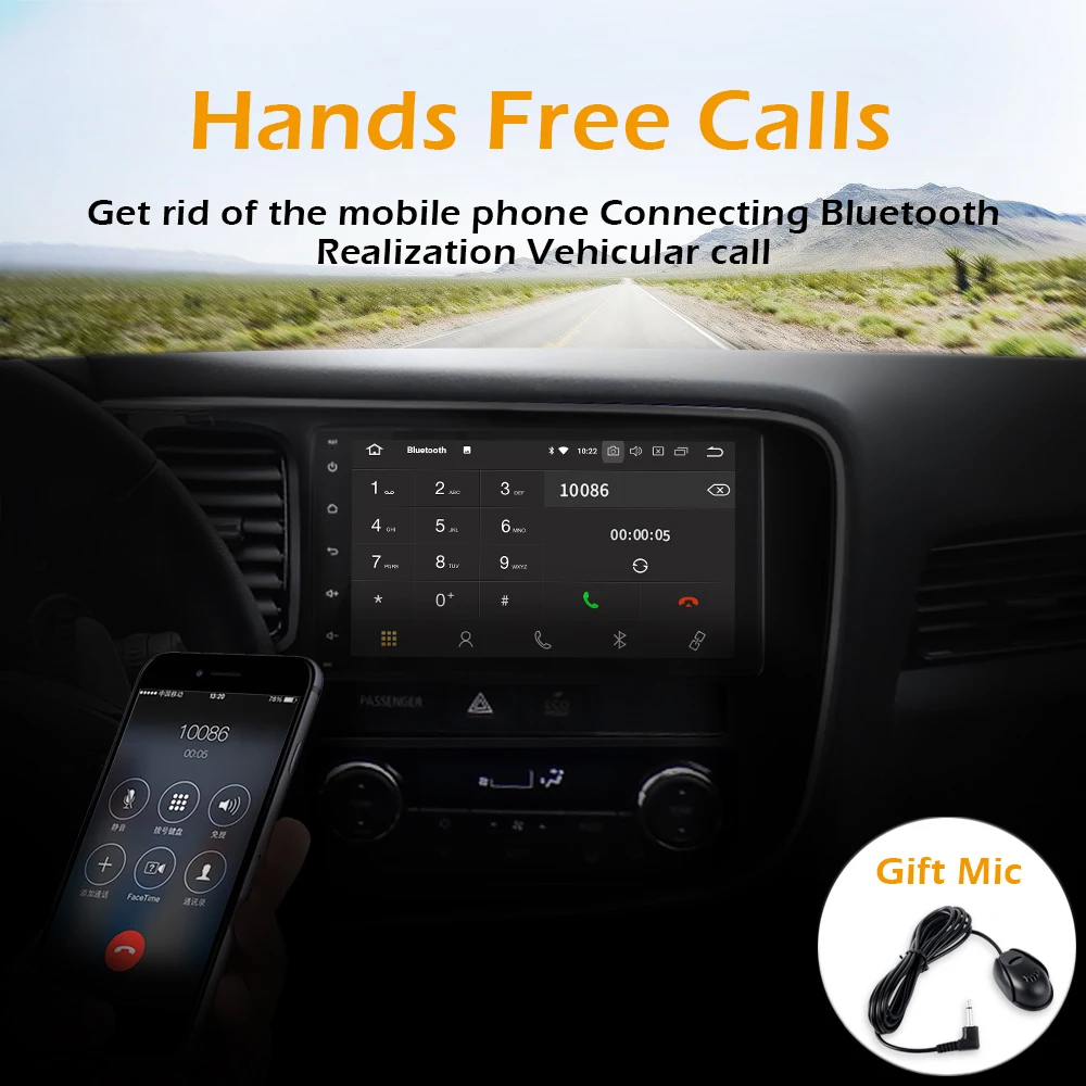 Top 8" HD Digital Touch Screen 1080P Video 2 Din Car Radio Player Android 9.0 Octa Core for Mitsubishi Outlander 2014 2015 2016 2