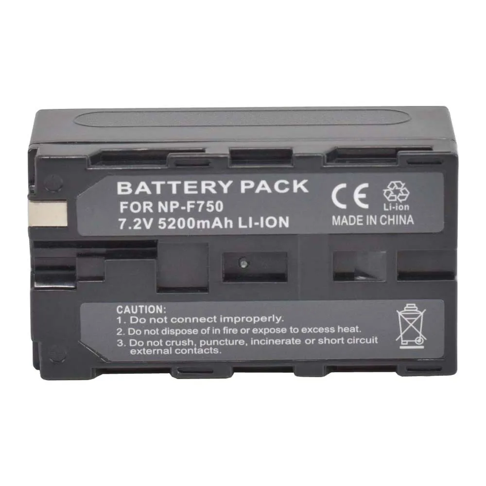 Billige 5200 mah Akku NP F750 Akku NP F750 mit Ladegerät für YONGNUO Aputure LED YN300 III YN600 AL H198 YN900