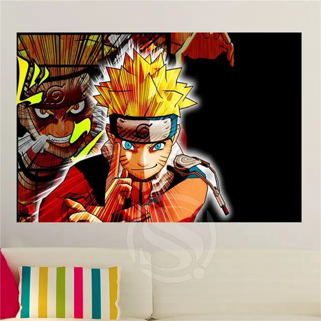 Custom naruto Home Decor Canvas Fabric Poster Print For Kids Room