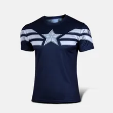 Marvel Super Heroes Avenger Captain America Batman new T shirt Men Compression Armour Base Layer Thermal Under fitness Shirt