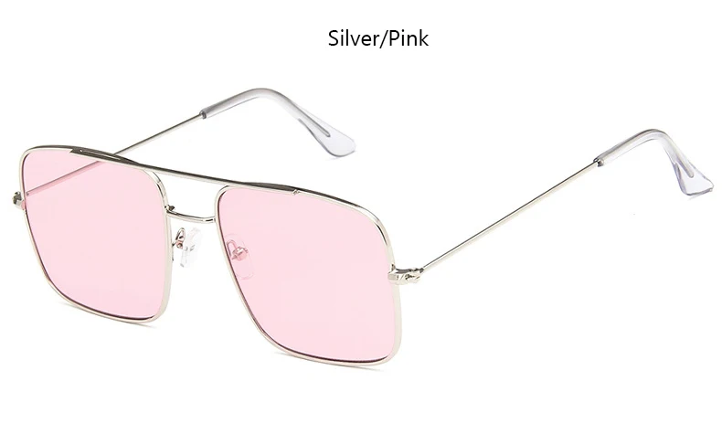 Брендовые элегантные женские очки кошачий глаз, модная металлическая оправа, прозрачные очки, оптическая оправа, очки, квадратные солнцезащитные очки для женщин - Цвет оправы: Silver Pink