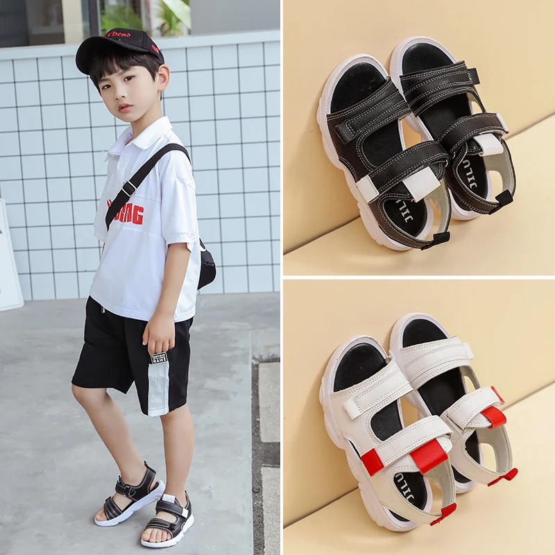 

Children's shoes 2019 summer casual shoes soft bottom wild beach shoes big children men and women sandals