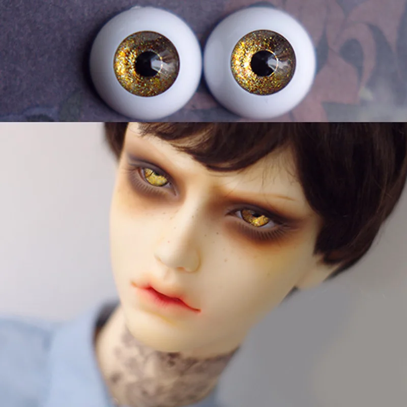Блестящие темно золотые глаза Bjd для кукол BJD игрушки очков 1/3 1/4 1/6 sd 16 мм 18 20 22