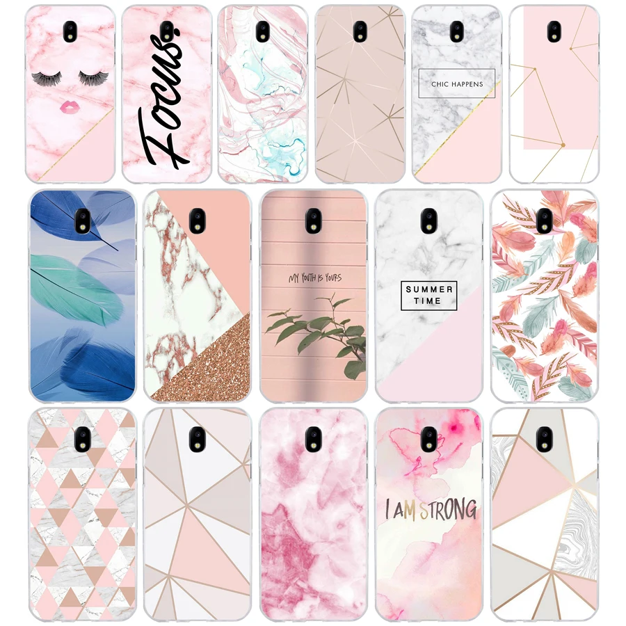 

317WE Pink marble Soft Silicone Tpu Cover phone Case for Samsung j3 j5 j7 2015 2016 2017 j330 j2 j4 prime j4 j6 Plus 2018