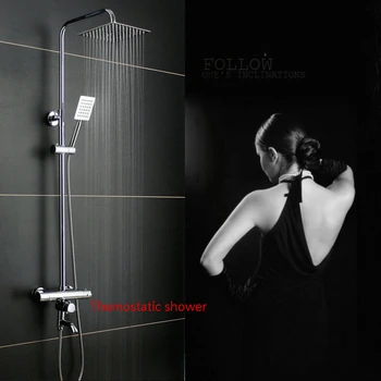 

Dofaso brass shower column wall mounted thermostatic bath shower mixer price in bathroom rain shower thermostatic mixing valve