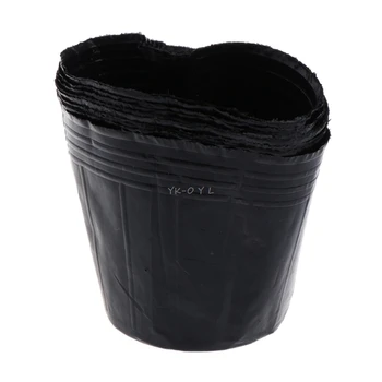 

Plastic Nursery Pot Plant Seedling Pouch Holder Raising Bag Nutrition Block Pots Garden Supplies