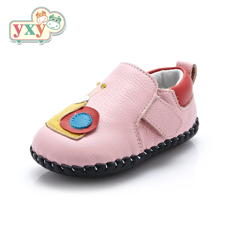 

YXY Brand 2019 Spirng Autumn genuine leather baby girls boys first walker hand-sewn hock-loop animal shoes inner aged 6-24month