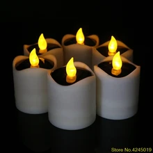 Высококачественный светодиодный светильник-Свеча на солнечных батареях, Желтый Мерцающий чайный светильник, праздничный свадебный романтический декор