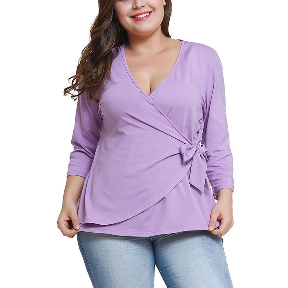 

Plus Size Female Elegant Blouse Big Size Woman Tops Office OL Blusas Fashion Shirts Open Stitch Clothing Vintage Lace-up Clothes
