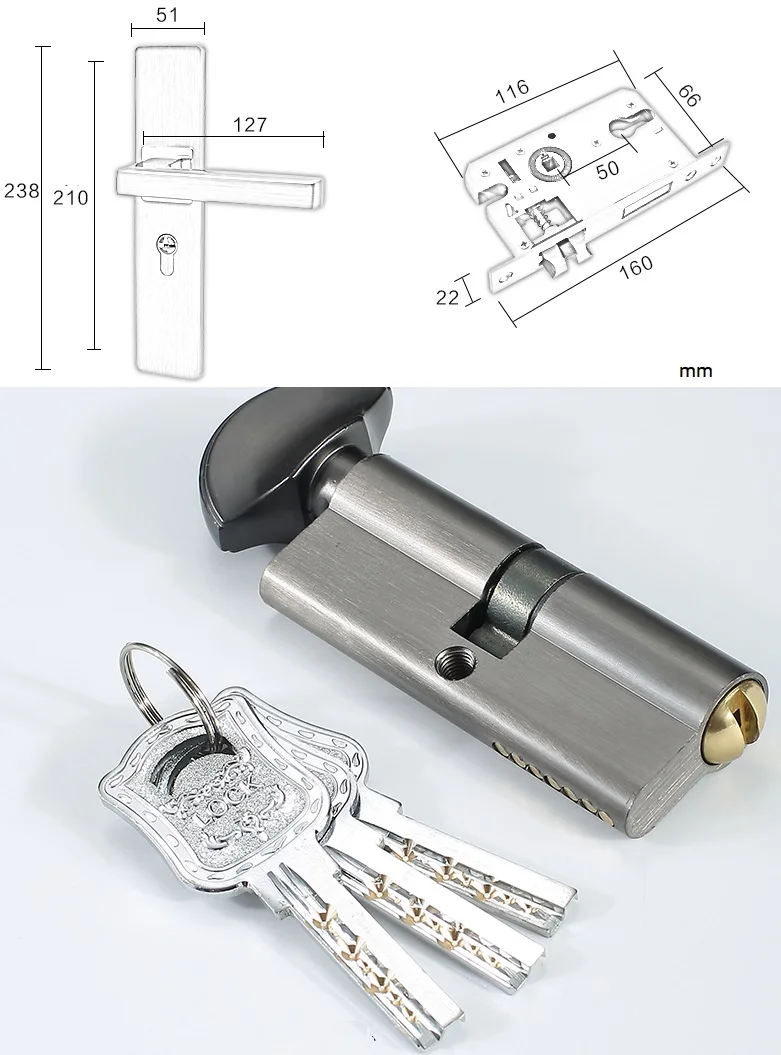  Premintehdw Reversal Square Mortise Interior Door Lock Set Thumb Turn Compound Color Gold Bronze Bl - 32955234394