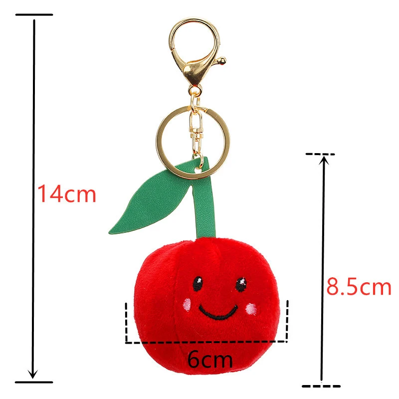 Милый багажный мешок Одежда автомобиль смайлик кулон для женщин и мужчин брелоки Прекрасные Яблоки, персики безделушка плюшевый фруктовый брелок в виде овощей
