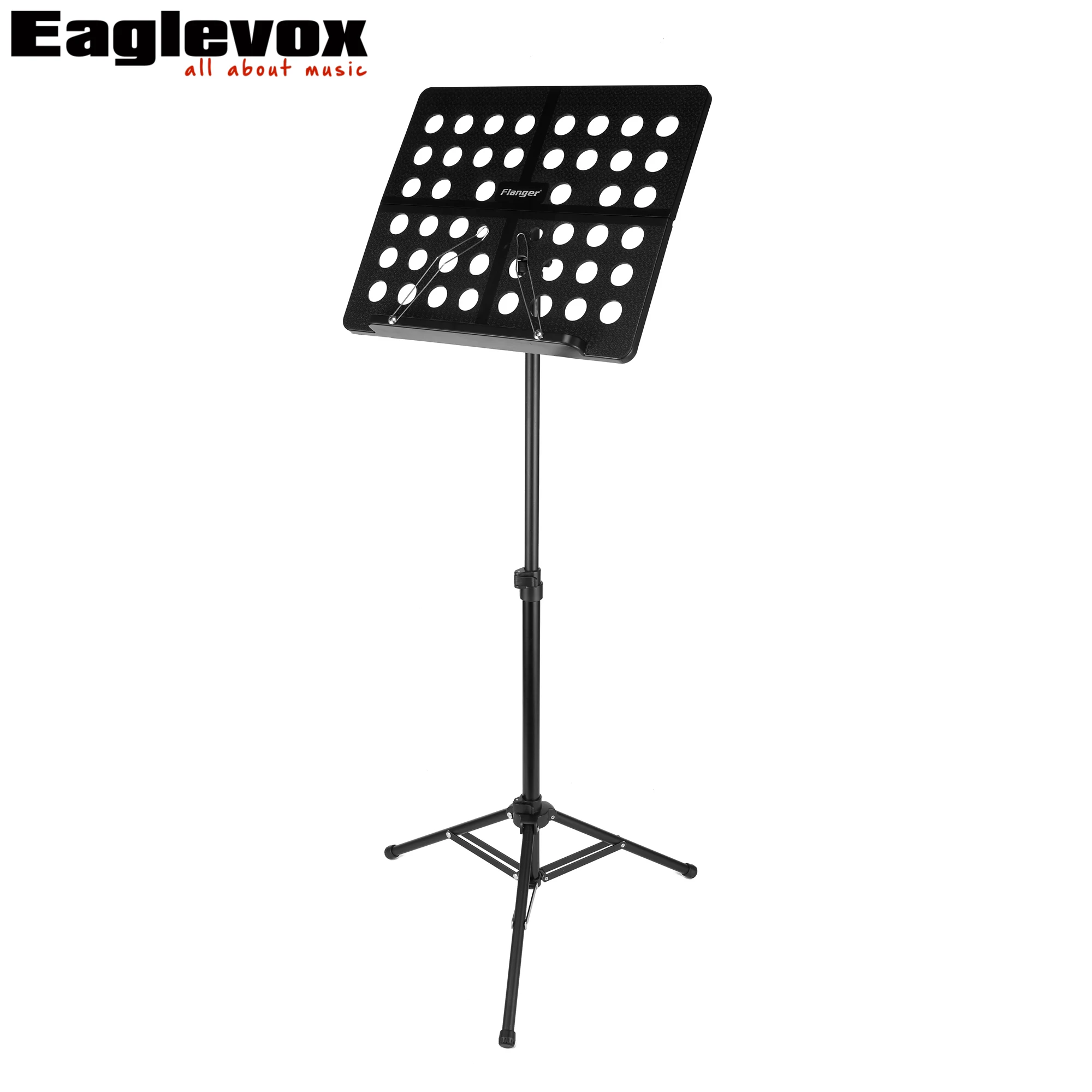 Folding Adjustable Black Music Stand for Sheet Music 70 145cm
