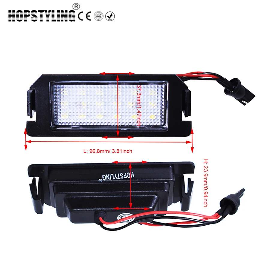 Hopstyling светодиодный светильник номерного знака, номерной знак, лампа 18 светодиодный SMD3528 для Kia Rio III UB 11-15 Picanto TA 11-15 Soul AM Soul II PS