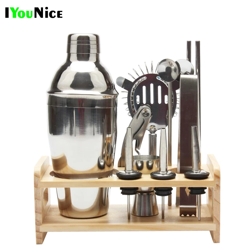 

Professional Bartender Set 12Pcs 750ML/550ML Cocktail Shaker Set Hand Shaker Drink Fancy Jug Wine Mixer Party Bar Set