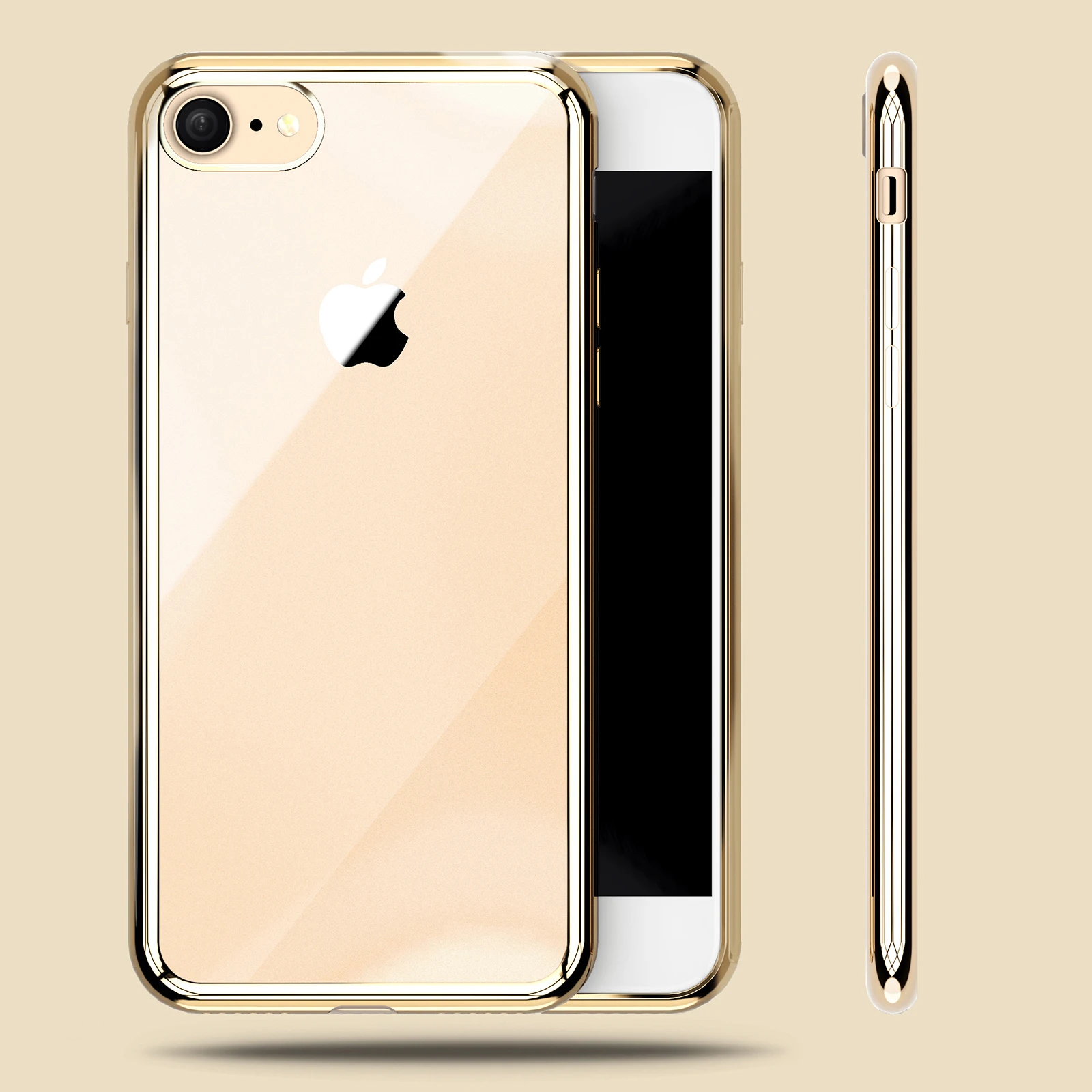 Rose Gold Clear Soft Case for iPhone 6 for iPhone 6S Case Plating Bumper Transparent Silicone TPU Cover for iPhone6 iPhone6S