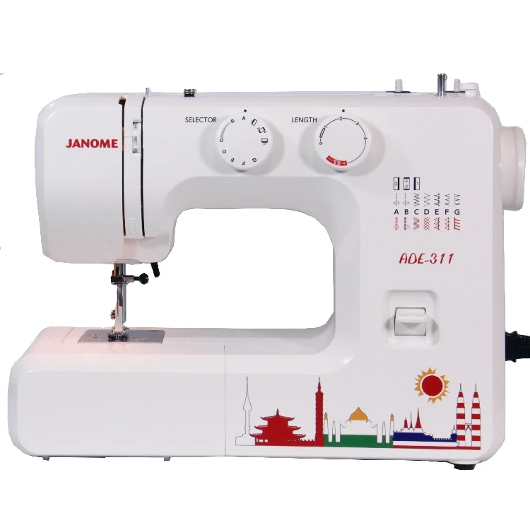 

Domestic Sewing machine ADE-311/ 14 stitches/ JANOME brand/ Made in Thailand