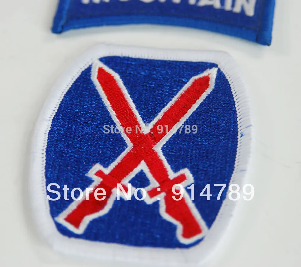 США 10 й горы деление Новый Синий Патч W/TAB 2 шт 32836|new panasonic video camera|new jersey soccer teamnew patch |