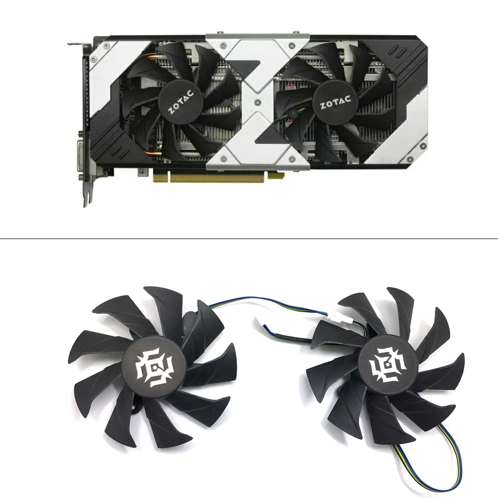Вентилятор охлаждения для ПК GFY09010E12SPA ZOTAC GTX1060 6 ГБ GTX 1060 3 графической